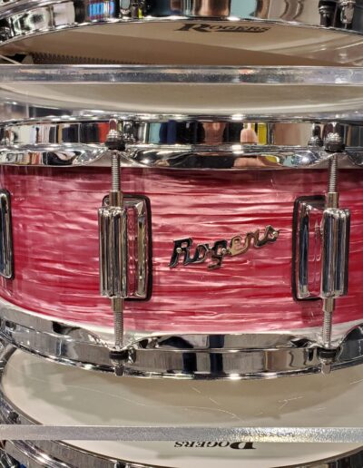 Rogers Covington Series Dyna-Sonic Snare Drum in Red Ripple Finish!