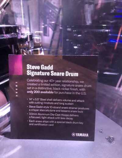 Yamaha Steve Gadd Signature Snare Drum Product Details